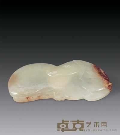 清 青玉马形带扣 长9.5cm